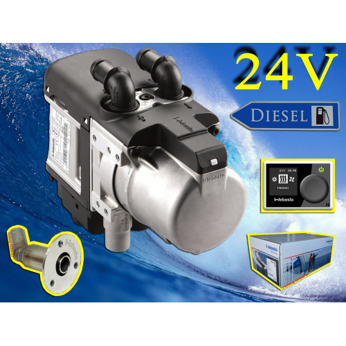 9028080E Webasto Thermo Pro 50 Eco Marine diesel 24 volt 5 kw. bådvarmer fyr Kompletsæt.