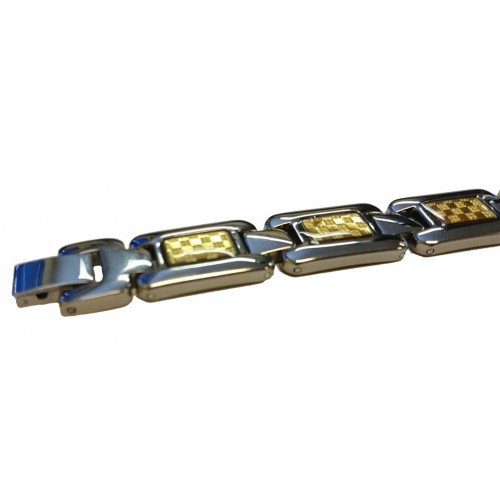 letvægt Illusion Normalisering Magnetarmbånd D007 XLT-1270 SØLV MED GULD I GLAS